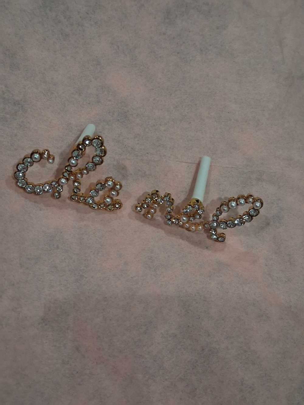 Designer inspired Rhinestone  Stud Earrings in Gold Tone .New